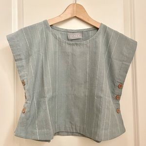 Liz Alig Handwoven Cotton Katie Cropped Shirt